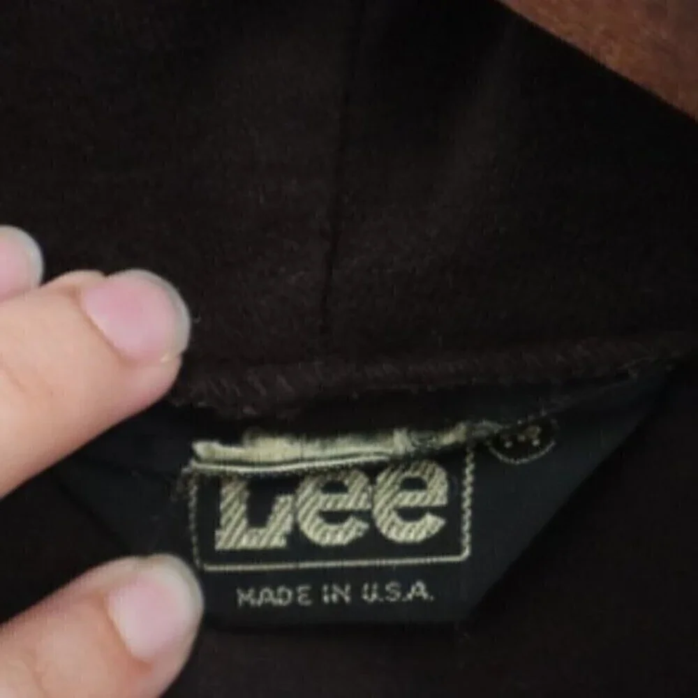 Vintage Lee Size M Brown Duster Fleet Long Sleeve Loungewear Robe Belted Casual